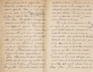 Lettre de son frère aîné Hervé Vergne (page 2) • Collection Sylvette David