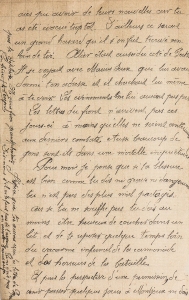 Lettre de son frère aîné Hervé Vergne (page 3) • Collection Sylvette David