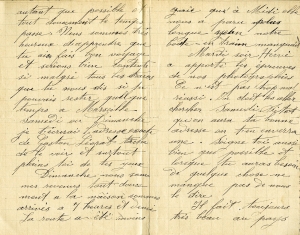 Lettre de sa mère Fanny Bobichon, épouse Vergne (2) • Collection Sylvette David