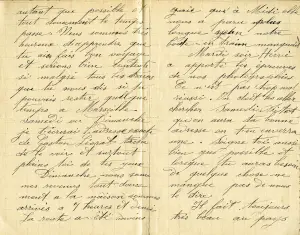 Lettre de sa mère Fanny Bobichon, épouse Vergne (2) • Collection Sylvette David