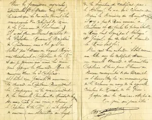 Lettre de son père, Urbain Vergne (2) • Collection Sylvette David