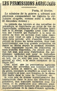 Coupure de presse collée dans le Journal de Guerre de Jean Vergne • Collection Sylvette David