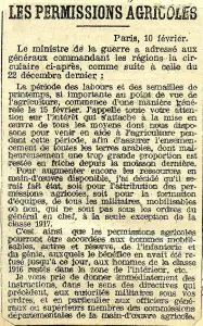 Coupure de presse collée dans le Journal de Guerre de Jean Vergne • Collection Sylvette David