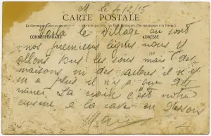 Carte de Marius Seux à sa famille (dos) • Février 1915 • Collection Jeanne Fourel