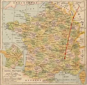 Trajet de Jean Vergne - Année 1918 - Allemagne et France