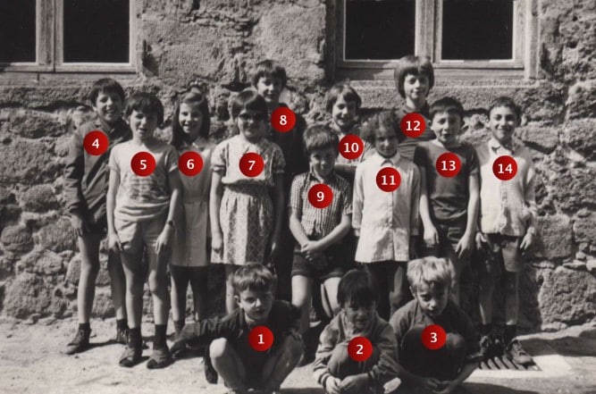 Ecole publique de Quintenas • Classe unique • Année scolaire 1972-1973 • Collection Michel Heyraud