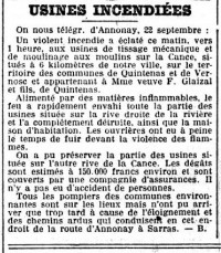 Article paru dans Le Petit Marseillais du 23 septembre 1909 • Source BNF