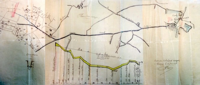 1893 • Plan et profils de la canalisation • Mairie de Quintenas