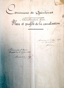 1893 • Plan et profils de la canalisation • Mairie de Quintenas