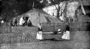 Hôpital sous tentes de Valjevo (Serbie)