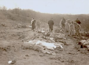 Valjevo (Serbie) : les morts du typhus, décembre 1914