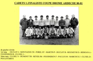 Cadets 1 et 2 Finale 1980-81
