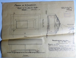 Lavoir au Pontet - plan de l'architecte Borione