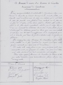 1883 • pétition pour obtenir l'eau coulante 1