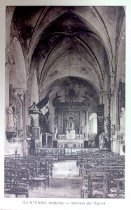 L'intérieur de l'église au début du XXe siècle
