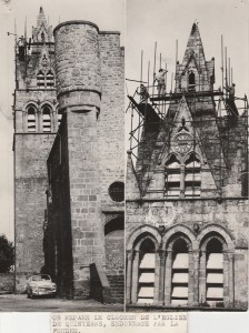 Presse : clocher foudroyé en 1957