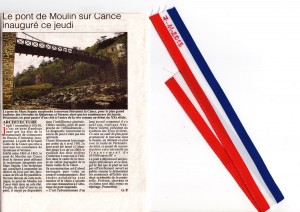 Inauguration du nouveau pont - Ruban souvenir